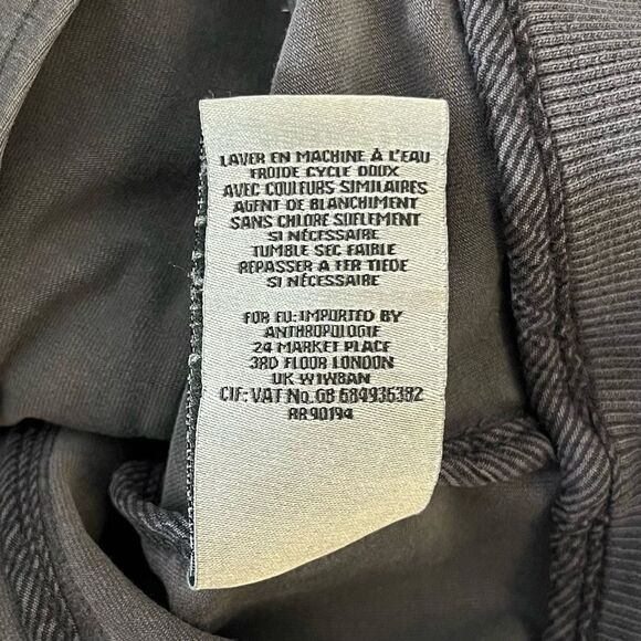 Marrakech Anthropologie Moto Jacket XS Petite Belted Pockets Stretch Fader Gray - Picture 9 of 10